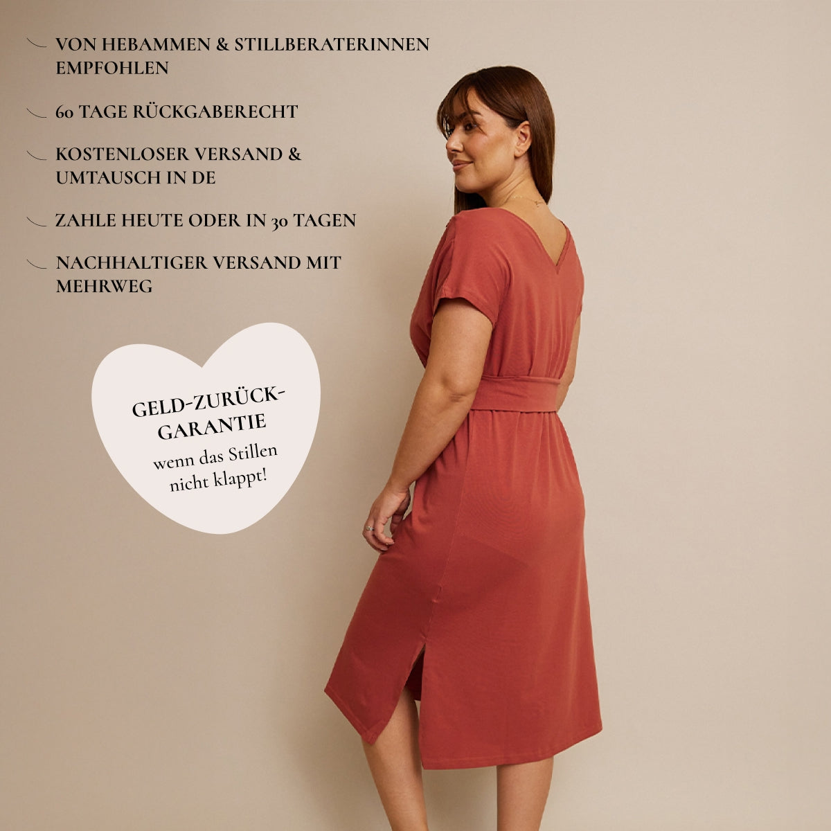 Alyssa Stillkleid – verdeckter Reißverschluss