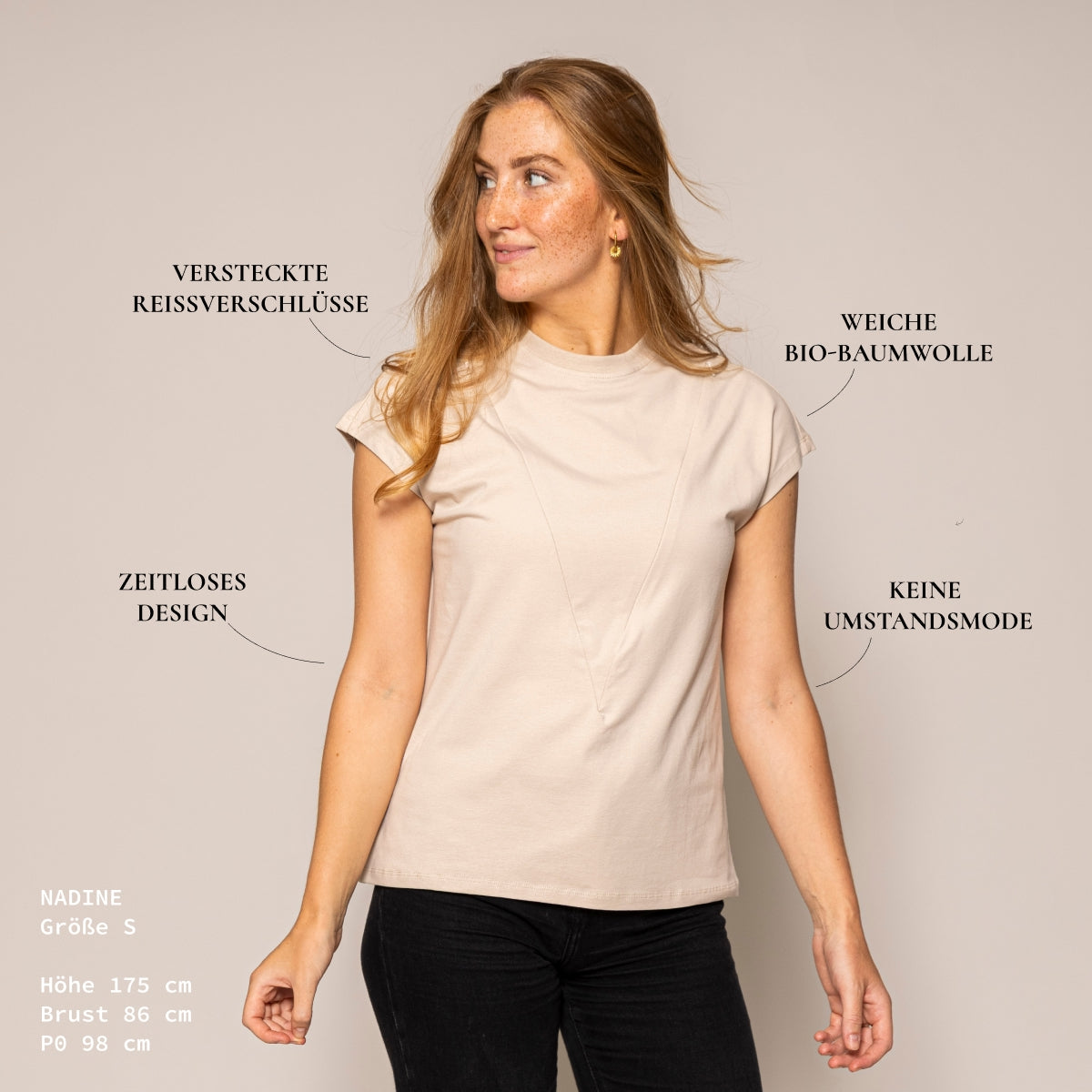 Tulip Stillshirt – verdeckter Reißverschluss