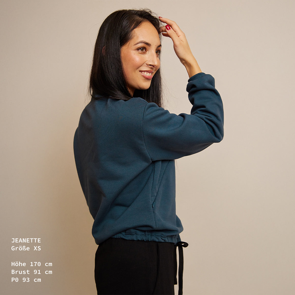 Snowdrop Stillpullover – verdeckter Reißverschluss