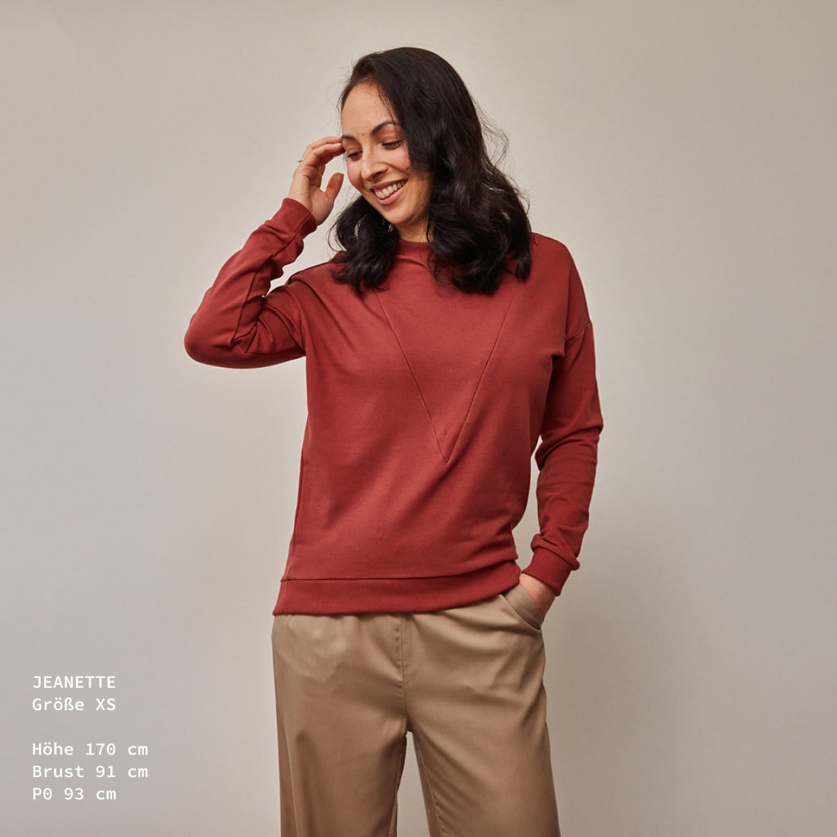 Azalea Stillpullover – verdeckter Reißverschluss