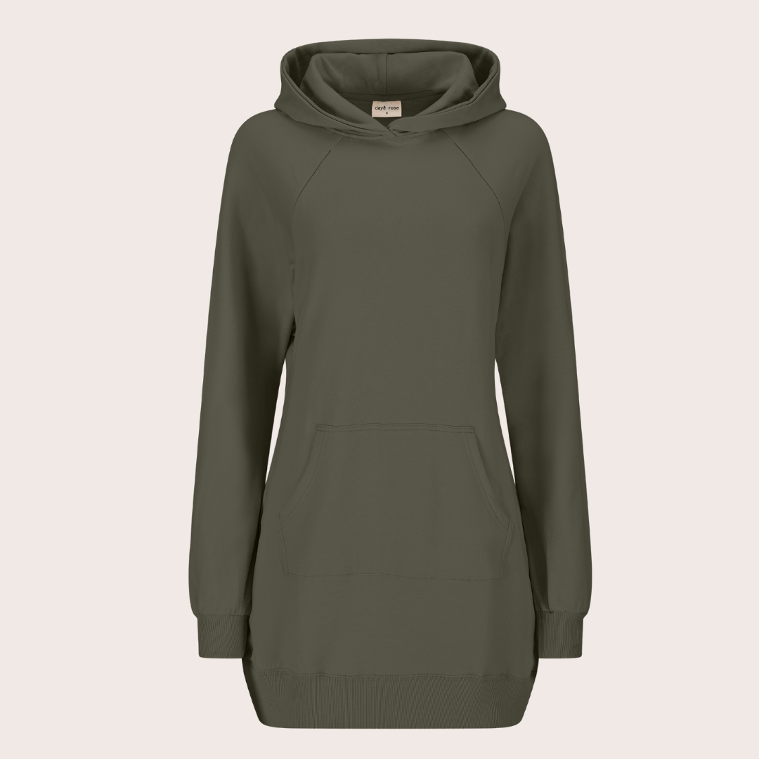 Oversized Heather Still-Hoodie 2.0 – verdeckter Reißverschluss
