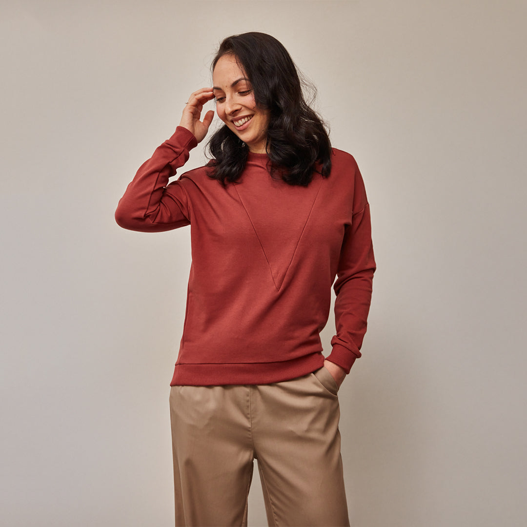 Azalea Stillpullover – verdeckter Reißverschluss