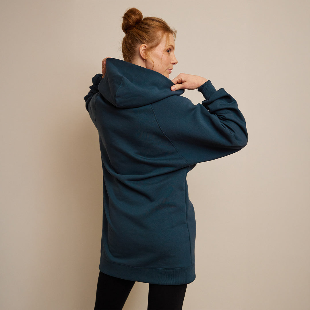 Oversized Heather Still-Hoodie aus Bio-Baumwolle 2.0