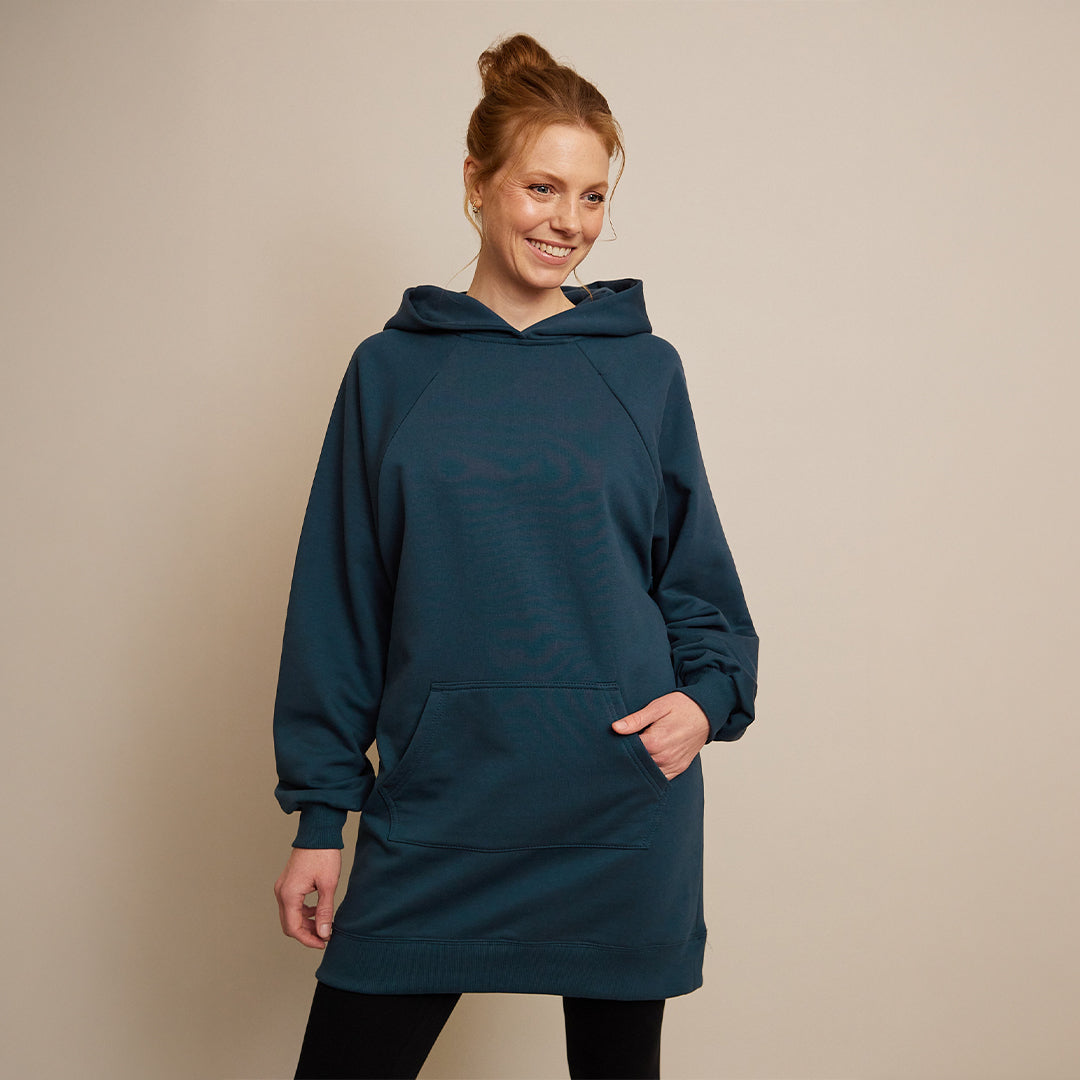 Oversized Heather Still-Hoodie aus Bio-Baumwolle 2.0