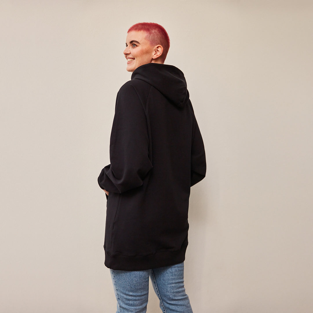 Oversized Heather Still-Hoodie aus Bio-Baumwolle