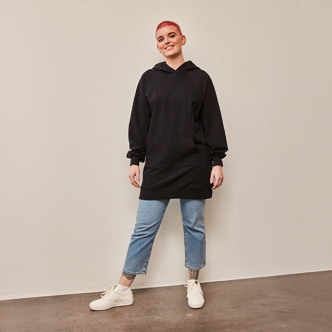 Oversized Heather Still-Hoodie aus Bio-Baumwolle