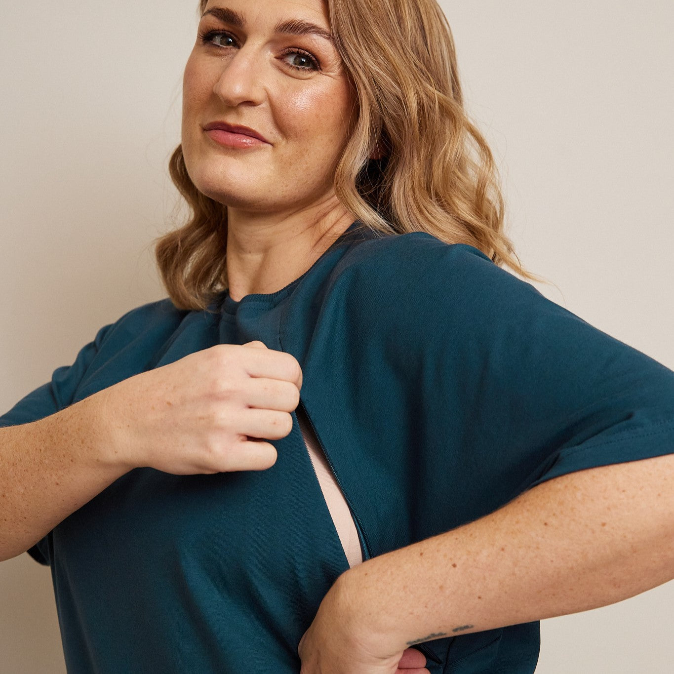 Oversized Heather Stillshirt aus Bio-Baumwolle