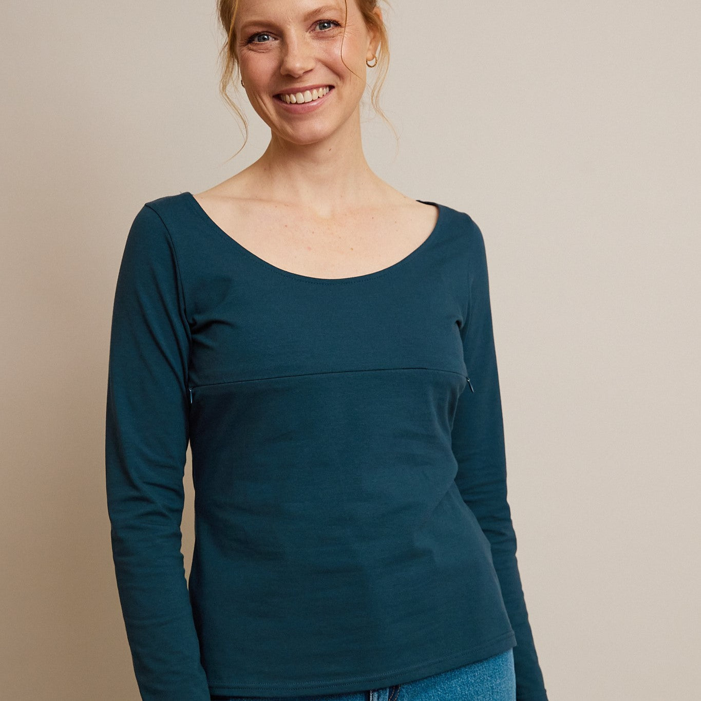 Holly Still-Longsleeve aus Bio-Baumwolle