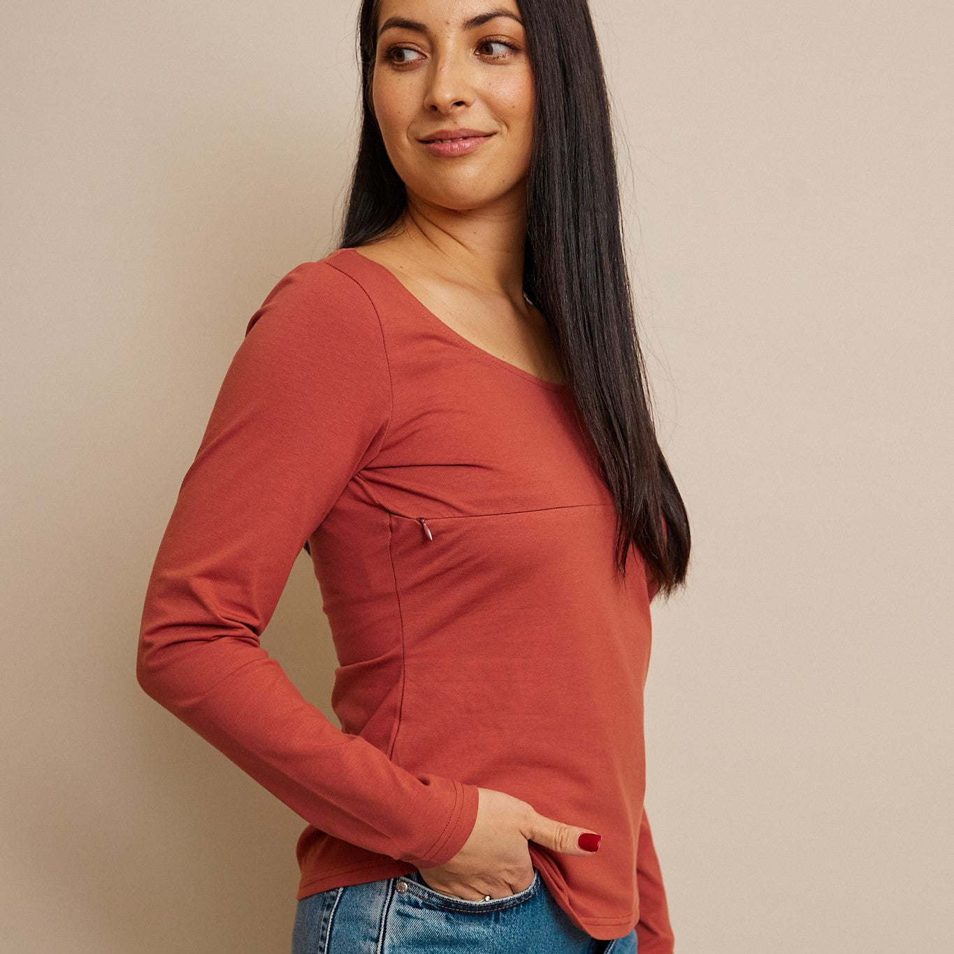 Holly Still-Longsleeve aus Bio-Baumwolle
