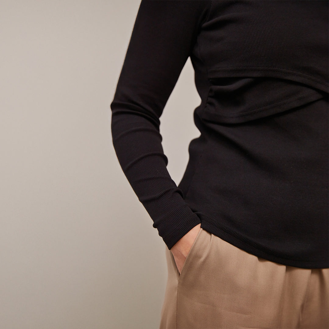 Jasmine Still-Longsleeve aus Bio-Baumwolle