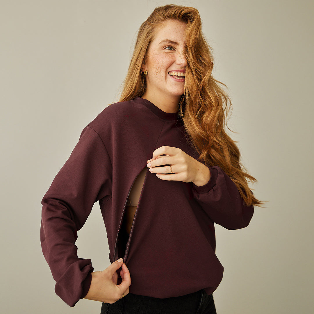 Snowdrop Stillpullover – verdeckter Reißverschluss