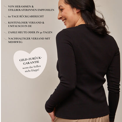 Jasmine Still-Longsleeve – elegant verdeckter Stillzugang