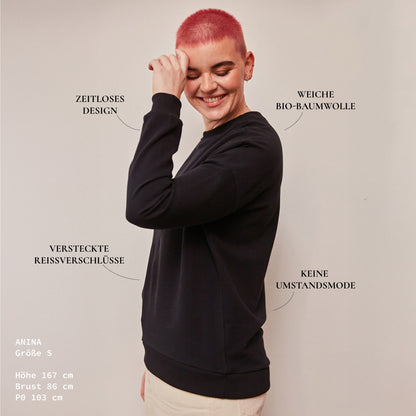 Azalea Stillpullover – verdeckter Reißverschluss