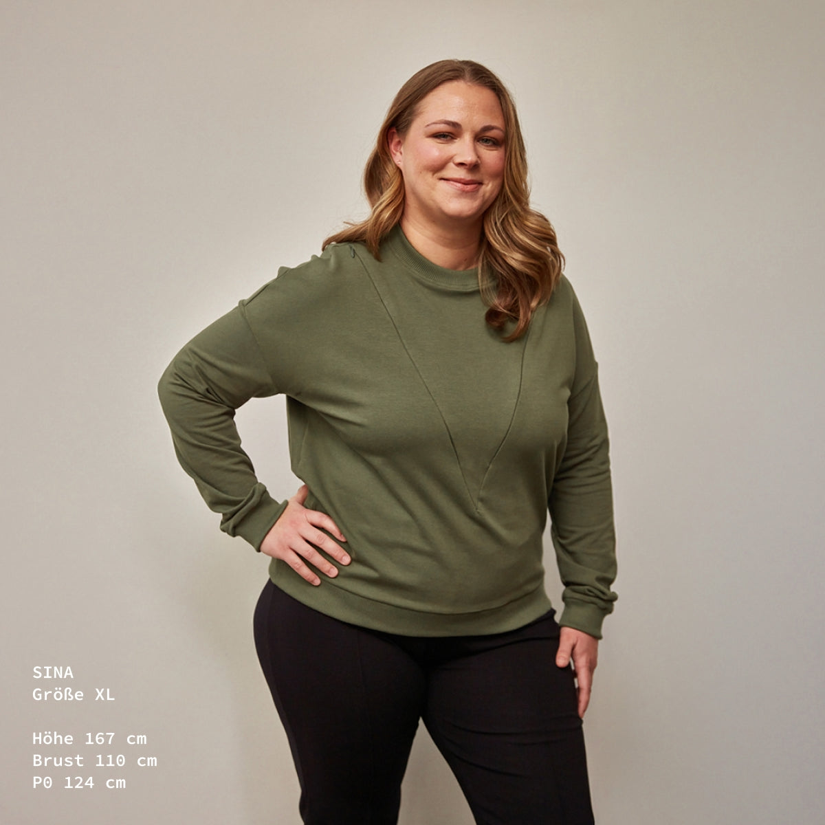 Azalea Stillpullover – verdeckter Reißverschluss