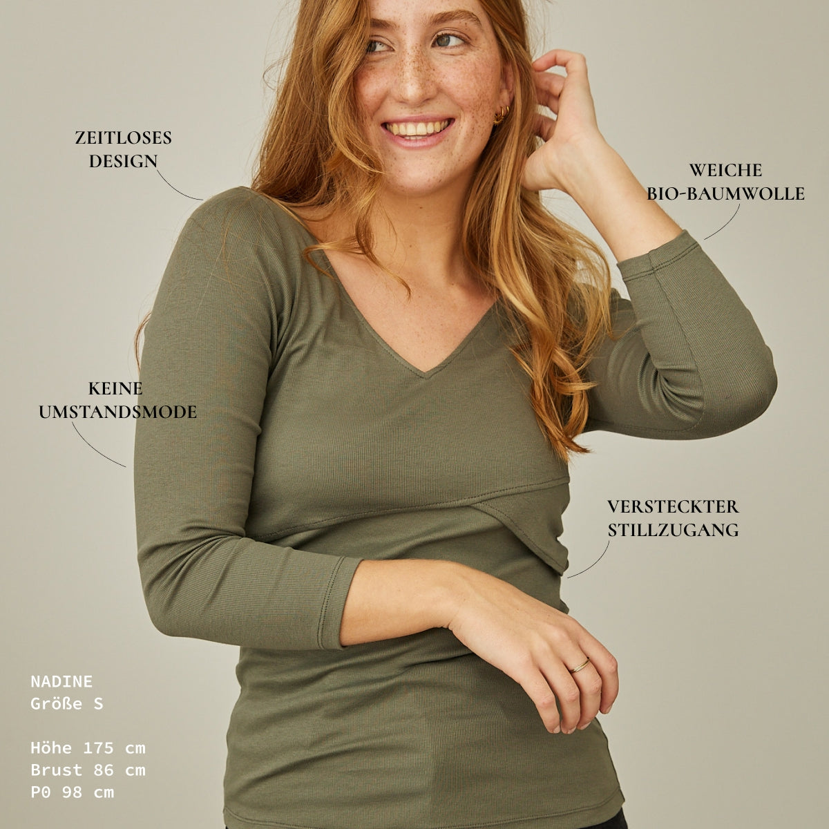 Ivy Still-Longsleeve – elegant verdeckter Stillzugang