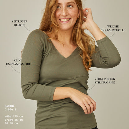 Ivy Still-Longsleeve – elegant verdeckter Stillzugang