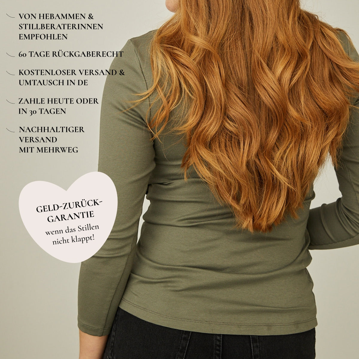 Ivy Still-Longsleeve – elegant verdeckter Stillzugang