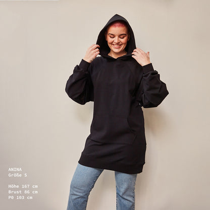 Oversized Heather Still-Hoodie 2.0 – verdeckter Reißverschluss