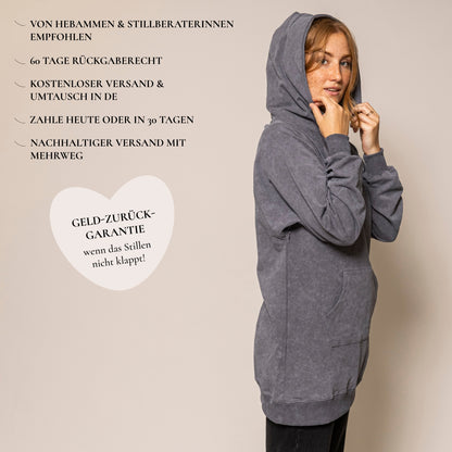 "It's Just A Phase" Heather Still-Hoodie – verdeckter Reißverschluss