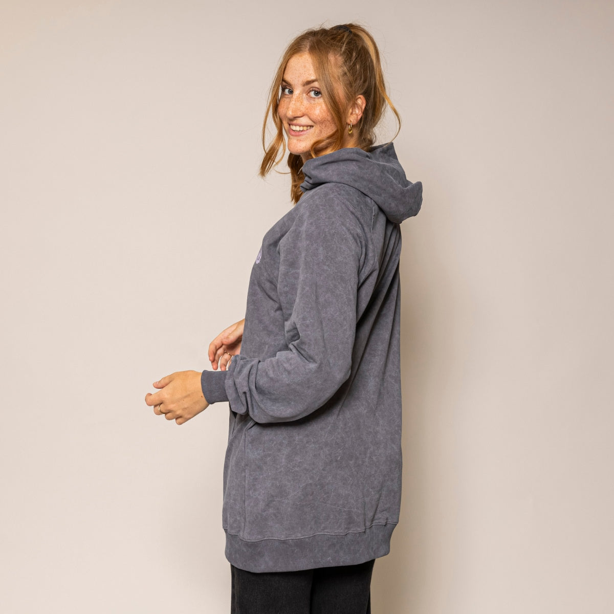 "It's Just A Phase" Heather Still-Hoodie – verdeckter Reißverschluss