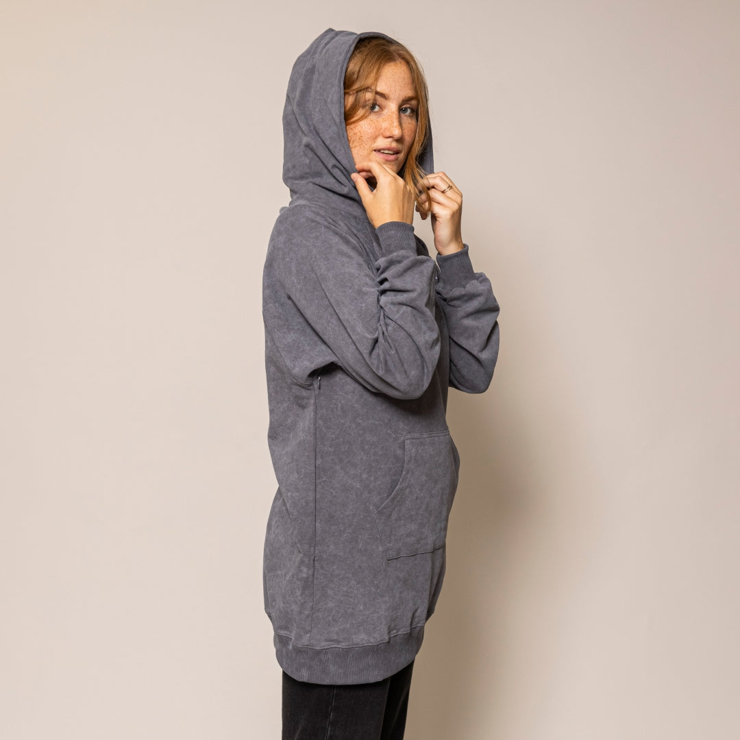 "It's Just A Phase" Heather Still-Hoodie aus Bio-Baumwolle