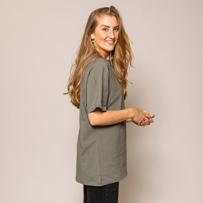 Oversized Heather Stillshirt aus Bio-Baumwolle