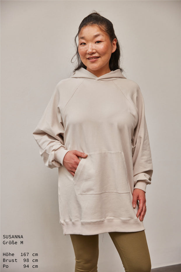 Oversized Heather Still-Hoodie aus Bio-Baumwolle