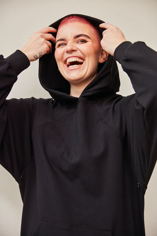 Oversized Heather Still-Hoodie aus Bio-Baumwolle