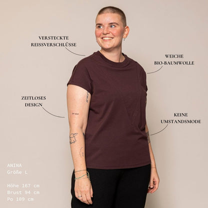 Tulip Stillshirt – verdeckter Reißverschluss