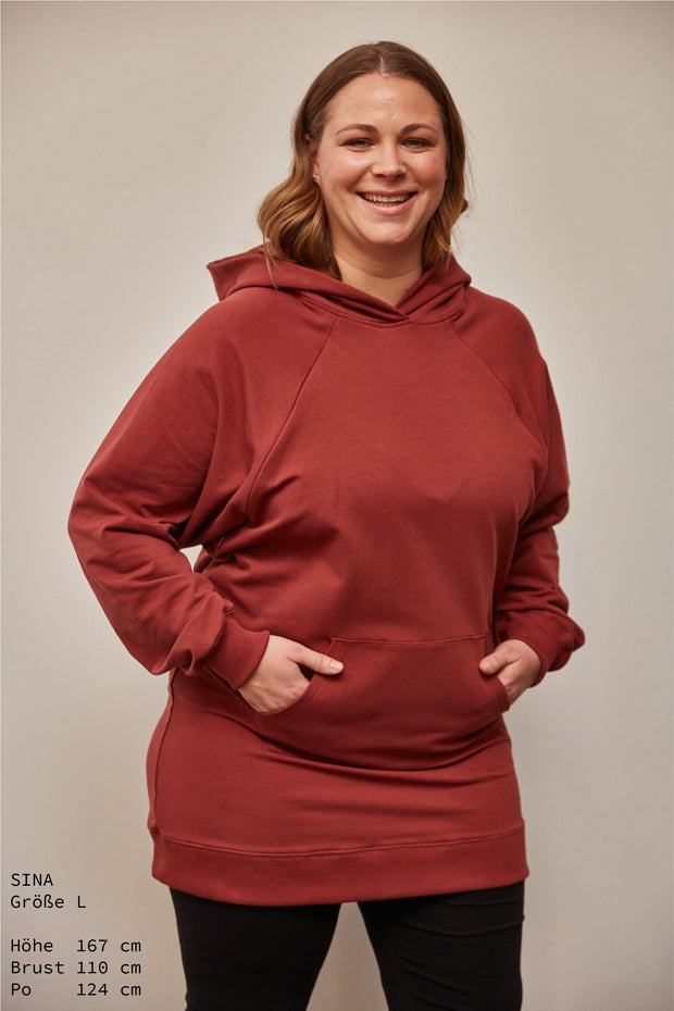 Oversized Heather Still-Hoodie aus Bio-Baumwolle