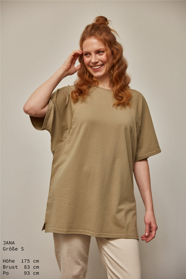 Oversized Heather Stillshirt aus Bio-Baumwolle