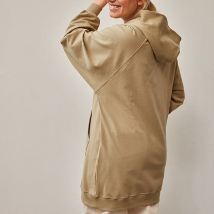 Oversized Heather Still-Hoodie aus Bio-Baumwolle