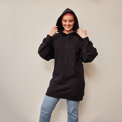 Oversized Heather Still-Hoodie aus Bio-Baumwolle