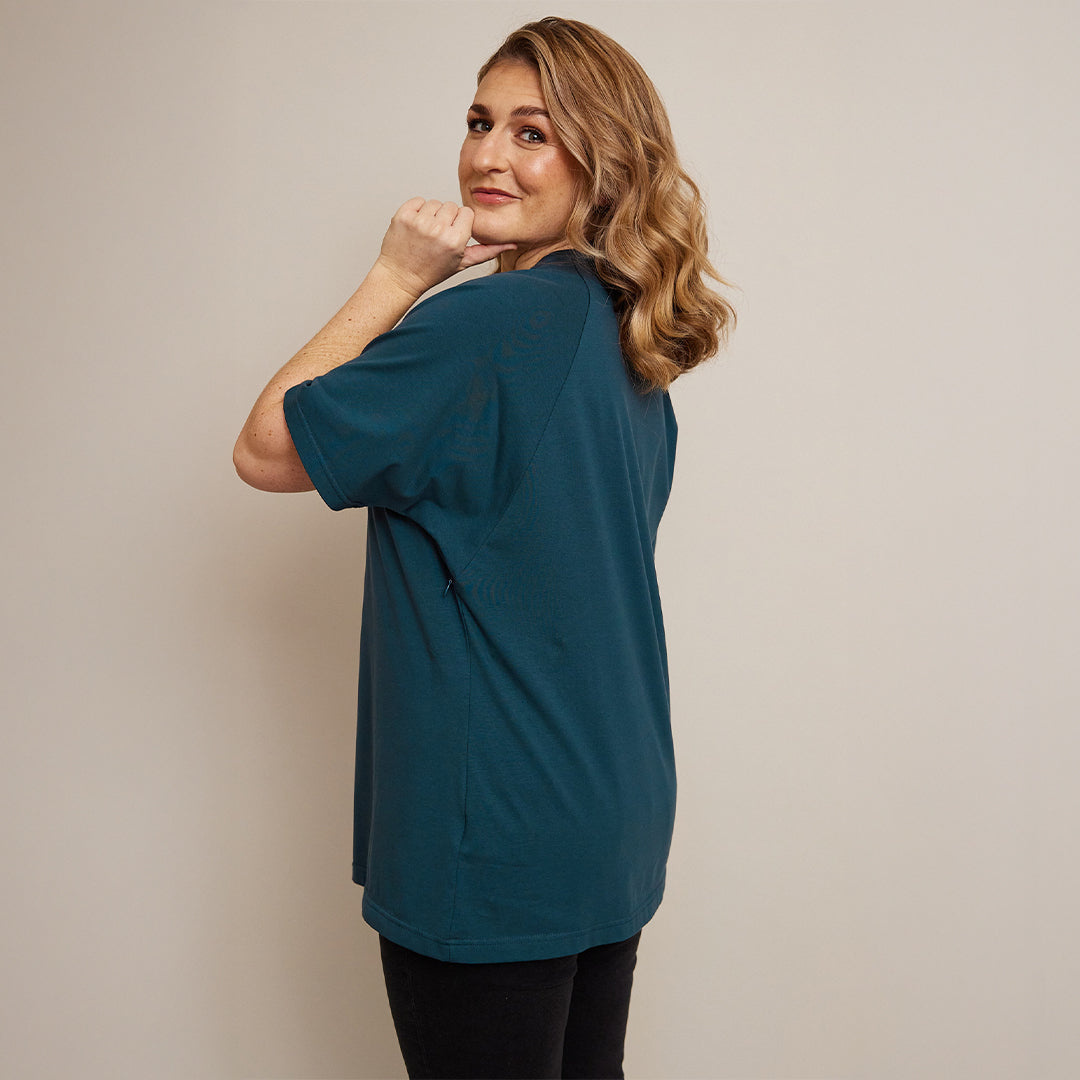Oversized Heather Stillshirt aus Bio-Baumwolle