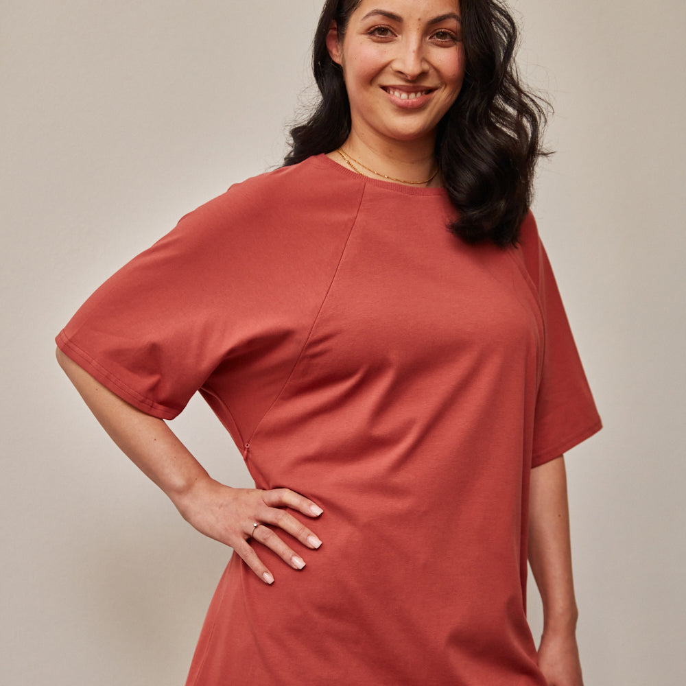Oversized Heather Stillshirt aus Bio-Baumwolle