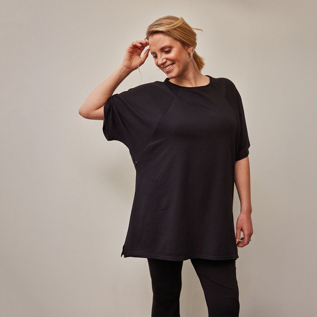 Oversized Heather Stillshirt aus Bio-Baumwolle
