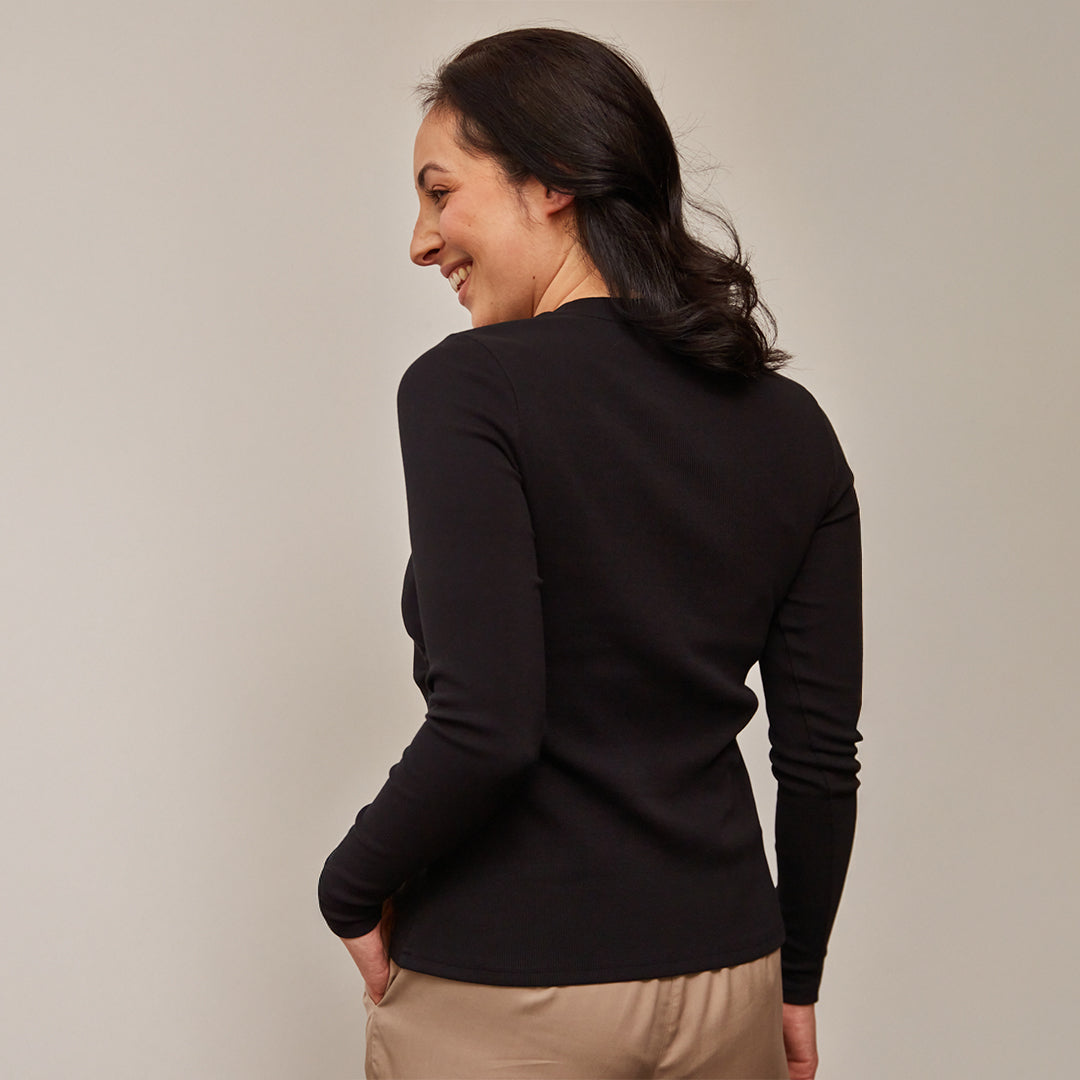 Jasmine Still-Longsleeve aus Bio-Baumwolle