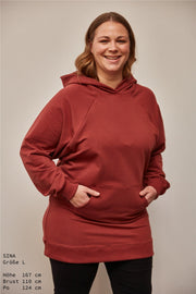 Oversized Heather Still-Hoodie aus Bio-Baumwolle - Sweater - dayê rose